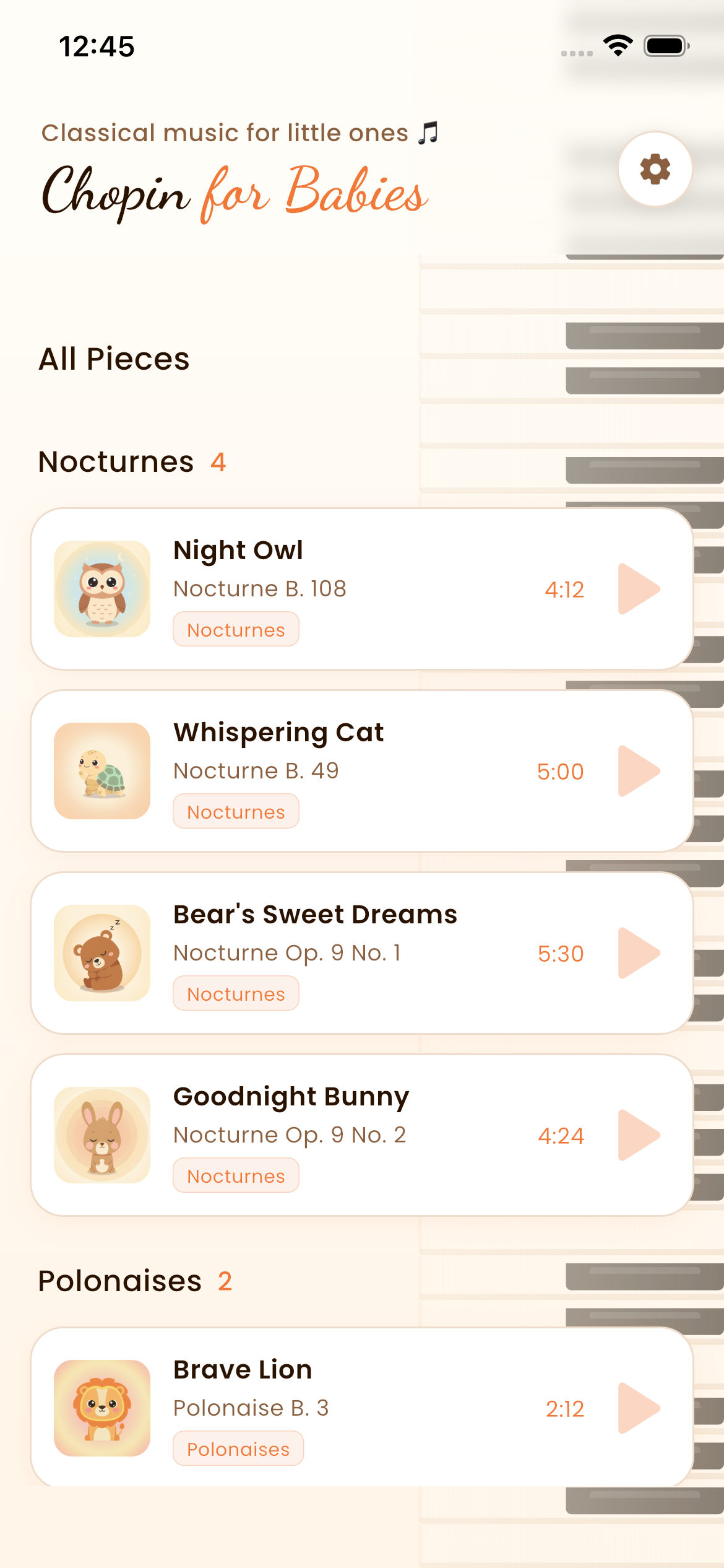 Browse all Chopin pieces by category